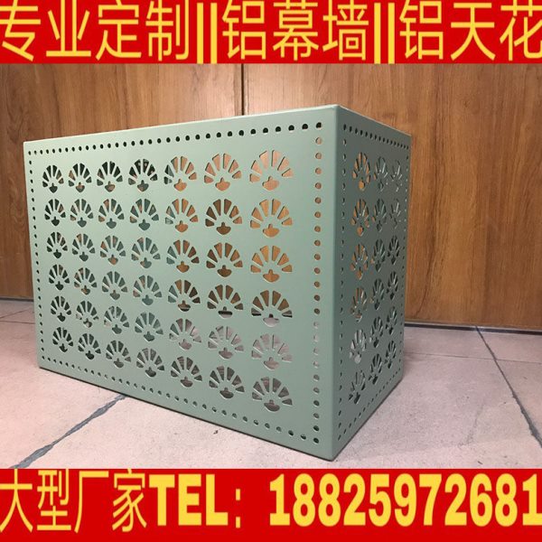 定做铝合金防雨空调外机罩 百叶窗中央空调主机格栅外墙百页风口