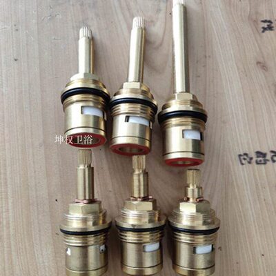 订做双把龙头快开陶瓷片配件6分暗装陶瓷芯冷热水全铜加长阀芯