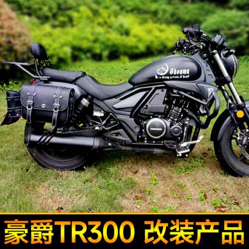 适用TR300改装护杠边包后货架保护发动机防护折叠防摔杠