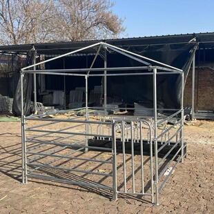 羊槽槽子喂羊围栏羊棚整套羊槽羊棚加厚镀锌输送带养羊设备全套