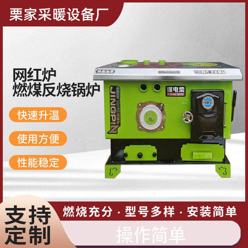 燃煤反烧锅炉取暖炉家用网红炉做饭反烧锅炉养殖反烧锅炉