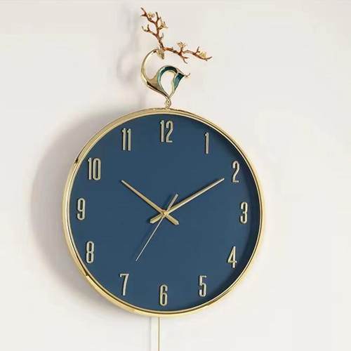 创意大气钟表挂钟客厅现代简约轻奢2023家用时尚挂墙壁挂时钟灯