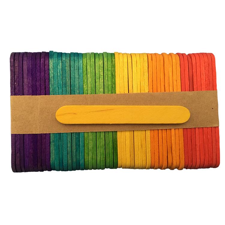 114*10*2桦木彩色雪糕棒冰糕棍冰棍棒木棒小木板片木条冰棒棍模型