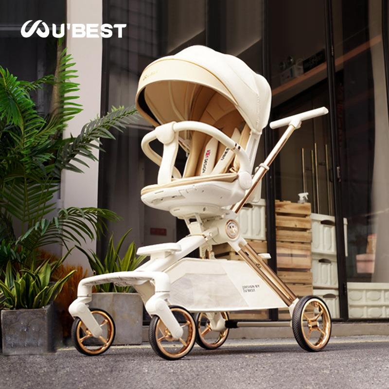 ubest溜娃神器婴儿手推车高景观可折叠遛娃双向可坐躺宝宝推车