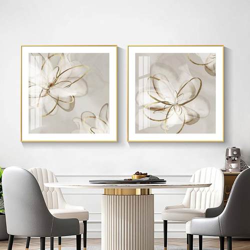 现代简美卧室简约抽象花卉壁画法式客厅沙发墙挂画轻奢餐厅装饰画