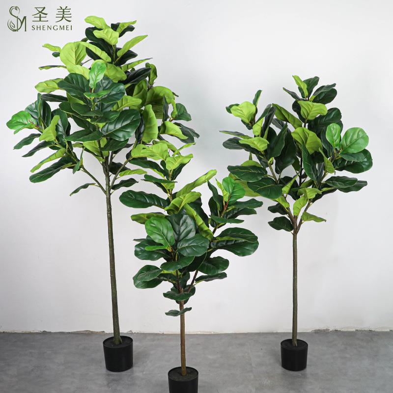 仿真琴叶榕树北欧绿植家居室内装饰摆件琴叶榕仿真假树绿植盆景
