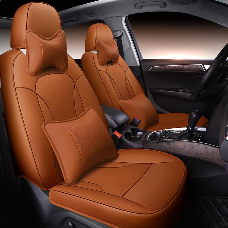 四季专车专用汽车座套可订一车一版原车纹路肤感皮真皮车内饰坐垫
