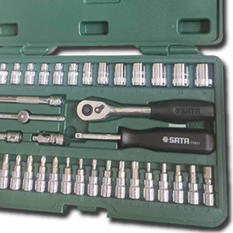 世达38件世达09002SATA套筒棘轮扳手38件工具箱套装汽车维修组套
