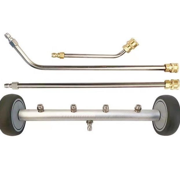 车底刷不锈钢加长杆1/4快插万向轮汽车底盘清市政工厂洗地