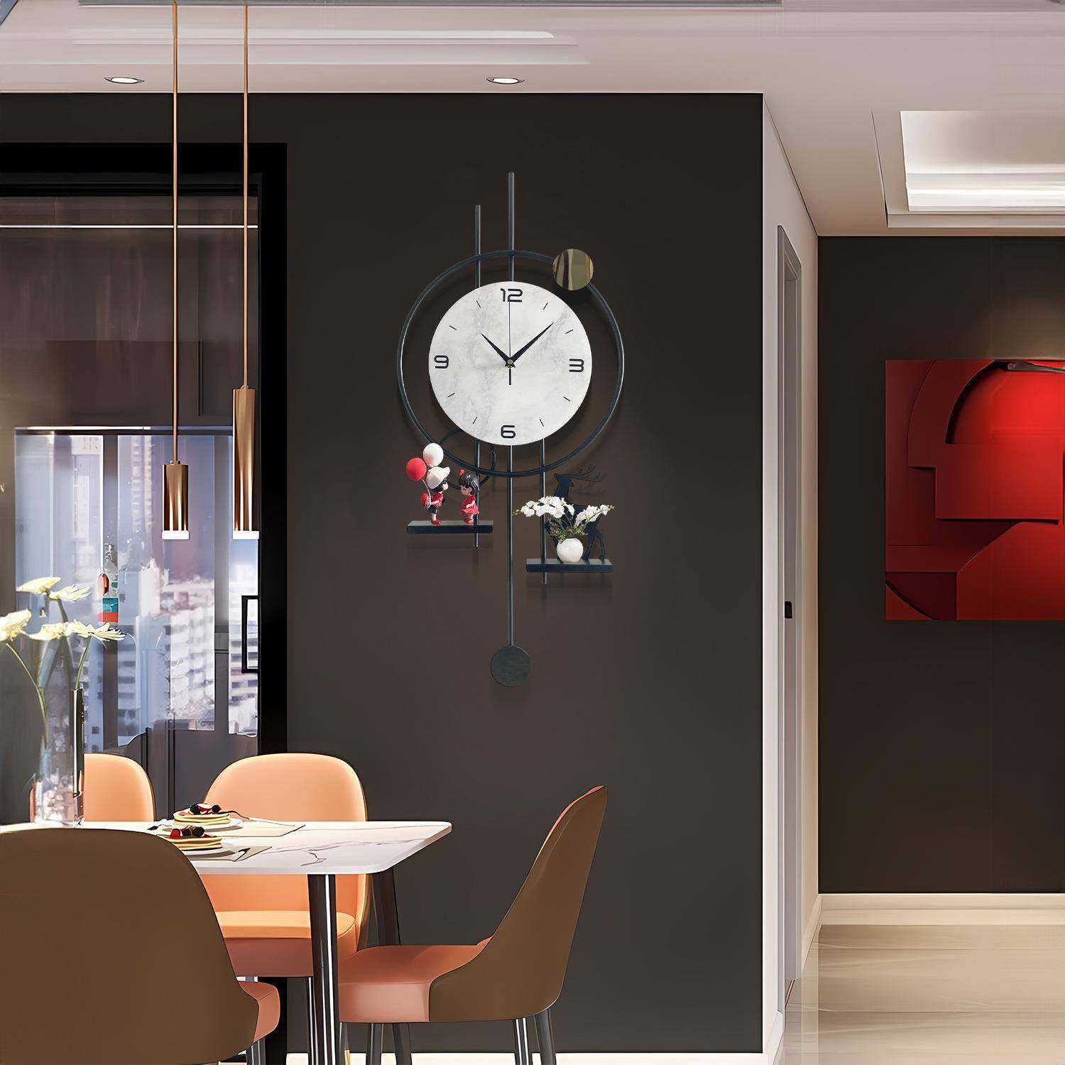 客厅家用静音挂墙挂钟时钟创意装饰时尚钟表艺术轻奢大气现代简约