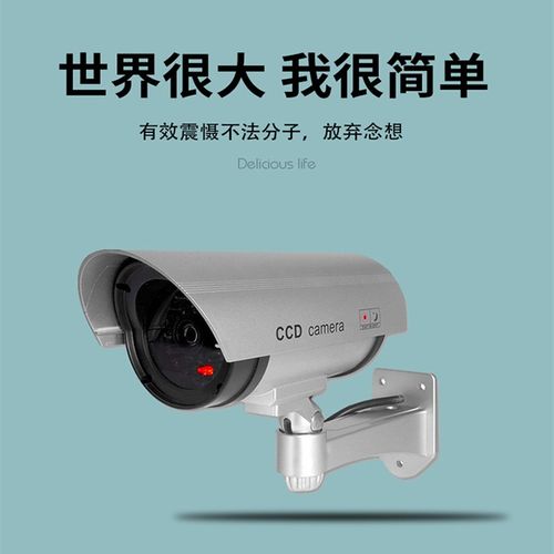 仿真摄像头假监控器枪机家用店铺防贼偷盗带灯闪探头模型室外防雨