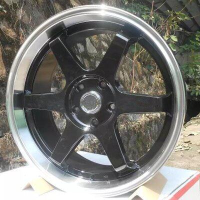 TE37 改装轮毂 15/16/17/18/19寸 宽边内凹 爆龟 轻量化钢圈 车铃