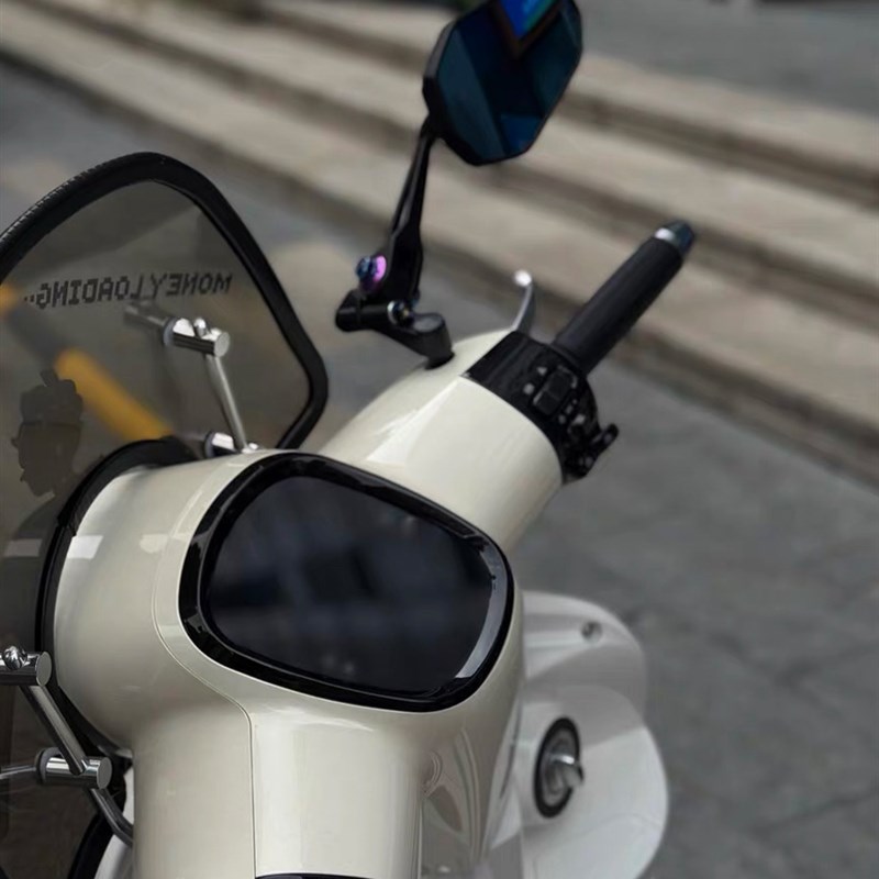 aos9后视镜适用于九号小牛极核9号电动车摩托踏板4全铝合金反光镜
