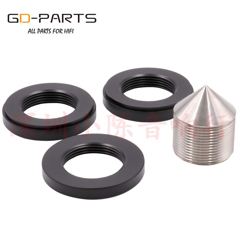 黑晶钢功放避震脚钉防滑垫胆机前级不锈钢CD机脚落地音箱减震脚垫