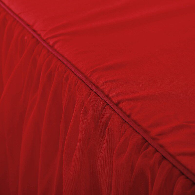 喜庆款大红全棉面料+大红纱床裙床罩 唯美大方 公主风