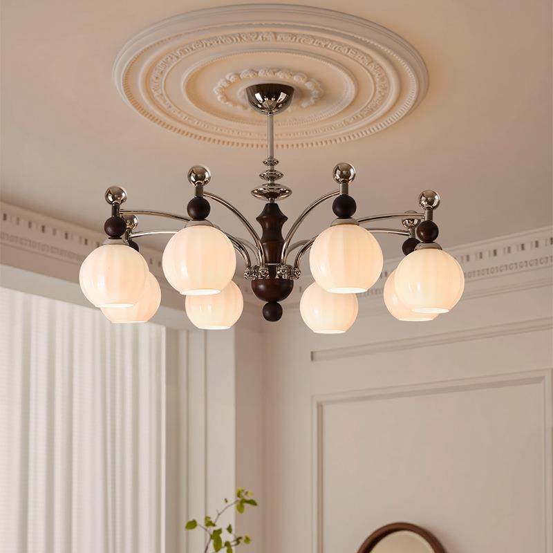 中古风实木客厅吊灯新中式高级感玻璃灯罩全光谱护眼木纹大厅主灯,家装灯饰光源,智能吊灯,淘宝优惠券,粉丝福利购,淘宝优惠卷