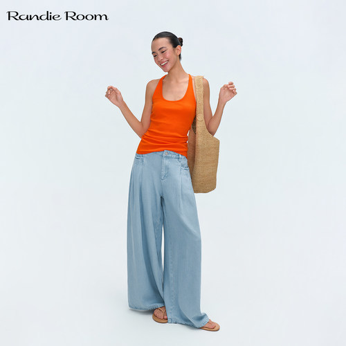 RandieRoomW7天丝阔腿长裤