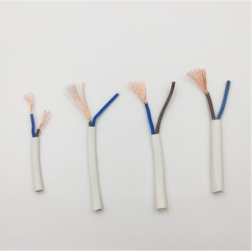 纯铜平行线 RVVB白色护套线2芯0.75/1/1.5/2.5多股扁形空调电缆线