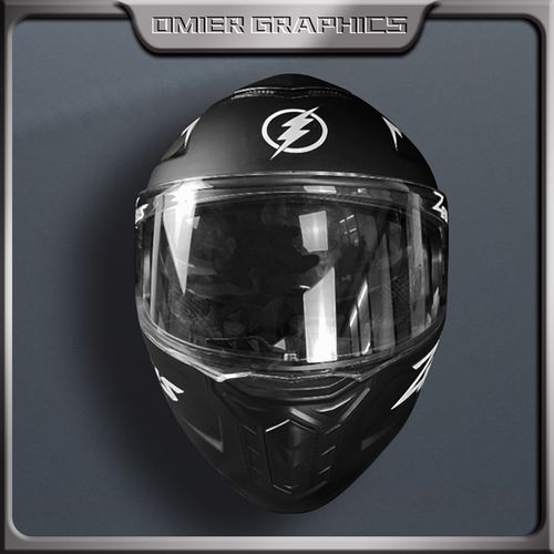 适用摩托车头盔GSB/LS2/K1贴纸ZEUS闪电贴花版画装饰贴画防水改装