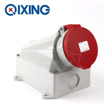 5孔63A墙壁安装工业插座QX1145 三相五孔插座3P+N+E IP44 380V
