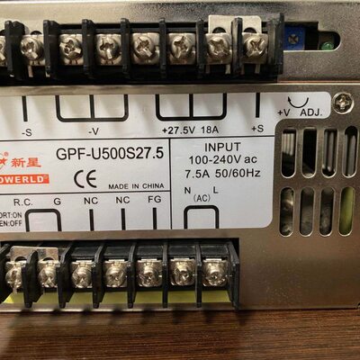 新星GPF-U500S24开关电源24V20A GPF-U500S27.5 工业电源27.5V18A