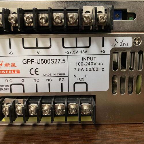 新星GPF-U500S24开关电源24V20A GPF-U500S27.5 工业电源27.5V18A