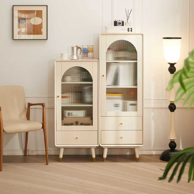 实木酒柜客厅靠墙玻璃门展示柜