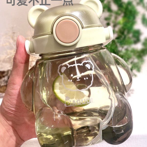超大容量卡通耐高温儿童水杯夏季小学生塑料随手杯女带吸管水瓶夏