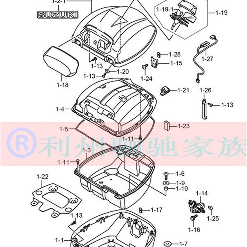GW250S旅行版摩托车原装后尾箱后备箱250后尾箱