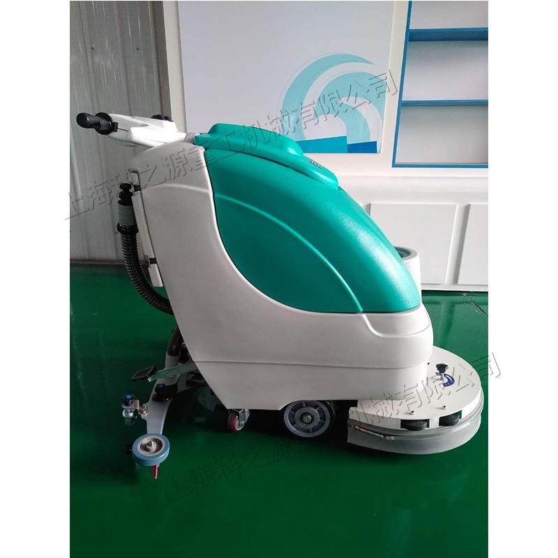 手推式车间工业地坪清扫机刷盘式半自动扫地机半自动洗地机