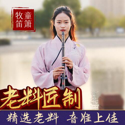 洞萧乐器短萧初学入门高档演奏紫竹八六孔古风GF调萧笛直箫潇乐器
