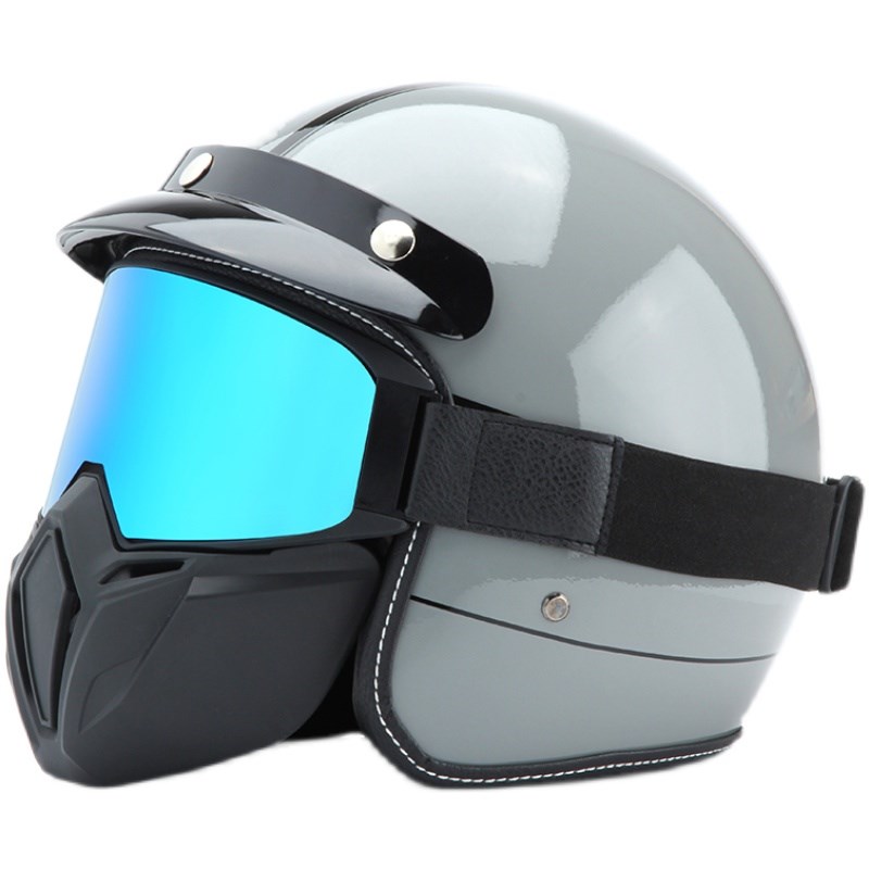 踏板巡航a复古头盔踏板复古盔摩托复古四分之三盔日式复古半盔女