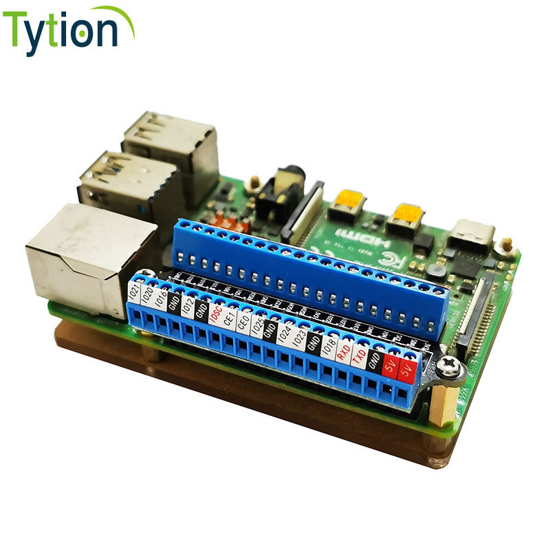 树莓派4 23迷你m螺丝接线端子扩展板40P引脚引出送贴纸压克力板