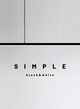 意式极简黑色餐厅吊灯长条灯全铜led轻奢一字型吧台餐桌办公室灯