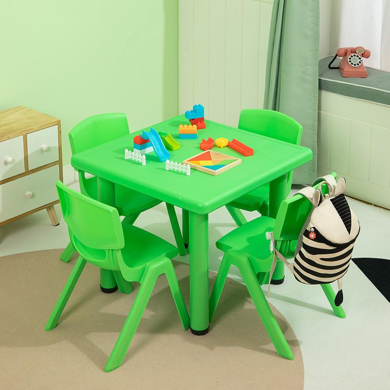 桌椅套装塑料儿童小桌子宝宝玩具学习书桌早教培训班小方桌桌课桌