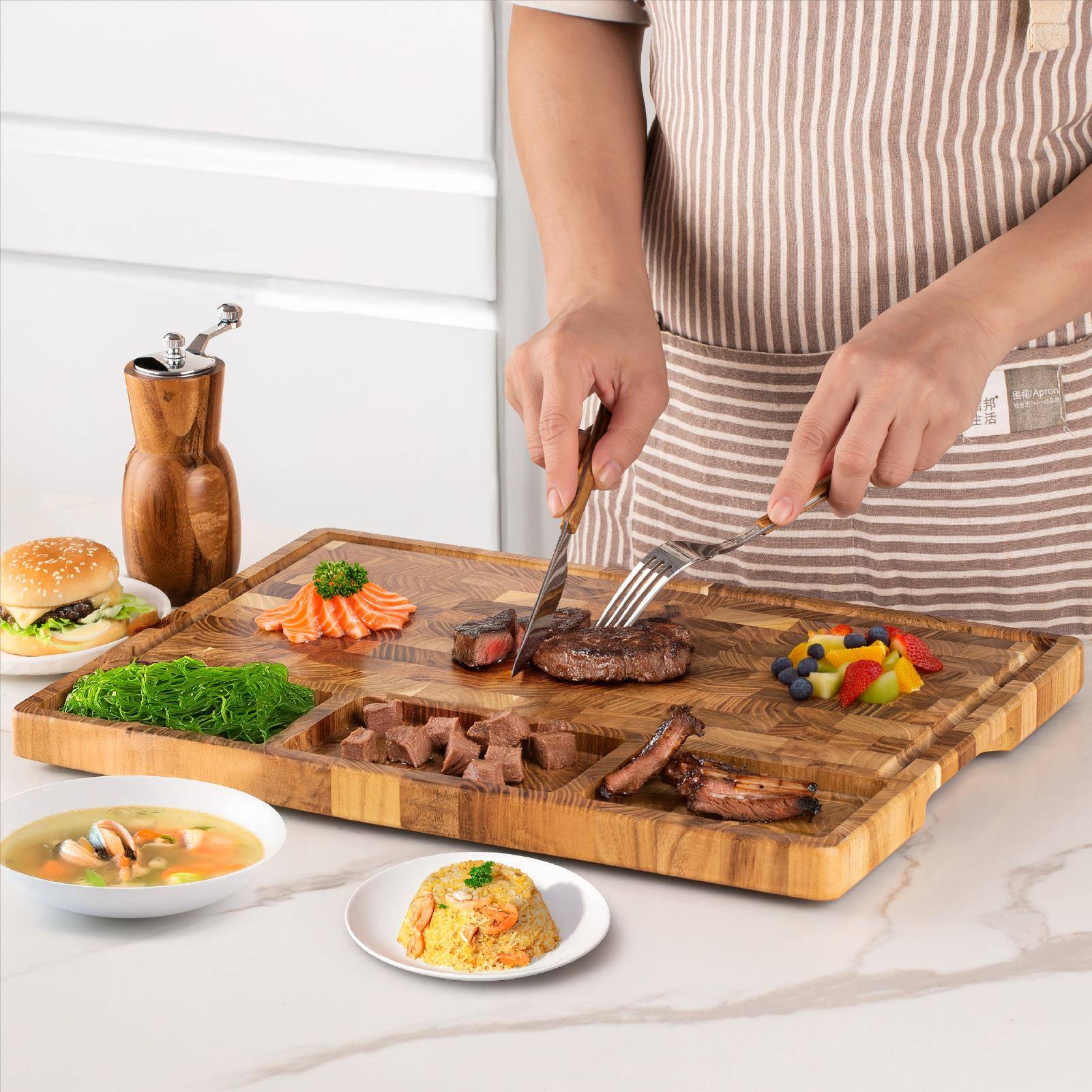 新款柚木砧板家用实木切菜板加厚菜板切面包牛排厨房工具案板