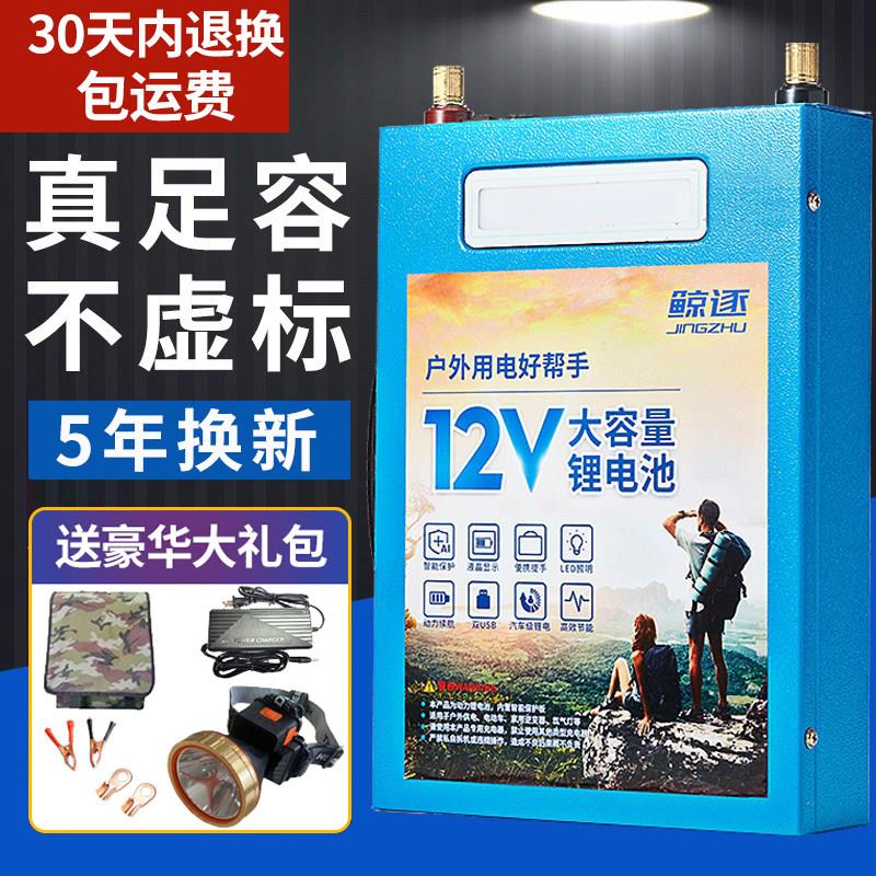 锂电池12v大容量大功率伏三元600a100安聚合物动力铝电瓶磷酸铁锂