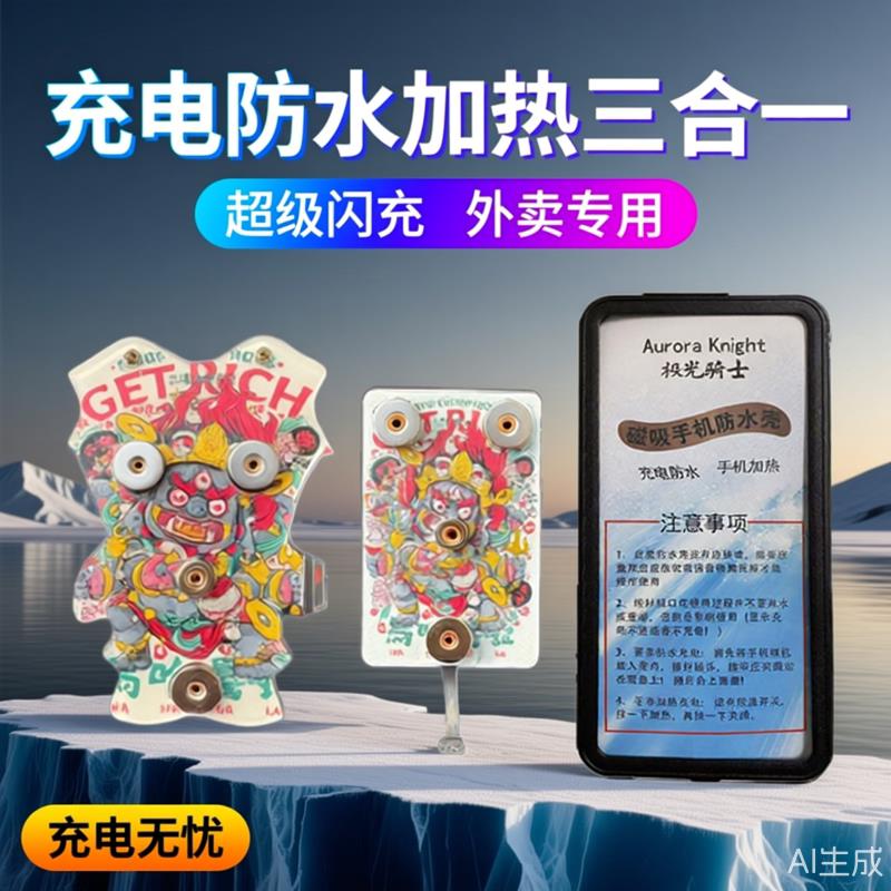 100W快充超级闪充强力磁吸电动车手机支架外卖骑手专用手机架摩托
