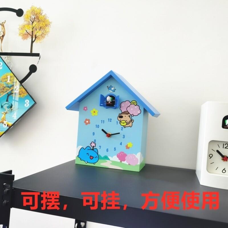 挂钟布谷鸟锺闹钟鸟叫创意儿童挂表客厅座钟座钟静音咕咕钟表