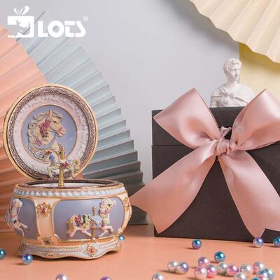 LOTS旋转木马宝盒音乐盒八音盒复古星座少女心浪漫生日礼物送女生