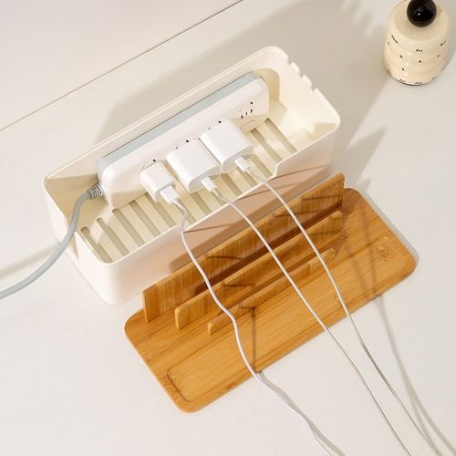 插排插座收纳盒插线板电源线数据线充电器电线收纳手机平板支架