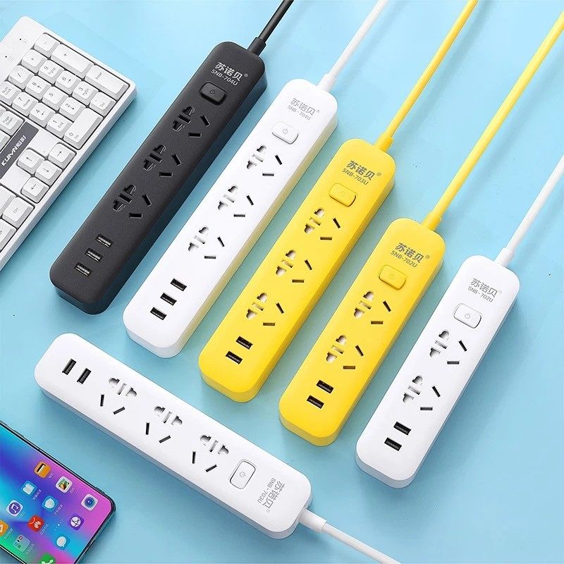 多功能家用USB插线板电源面板插座插板办公带线插线板插头转换器