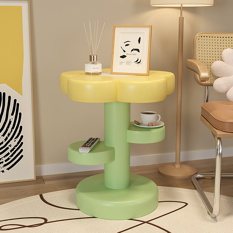 奶油风茶几客厅大型落地摆件电视柜沙发旁两边装R饰品乔迁新居礼