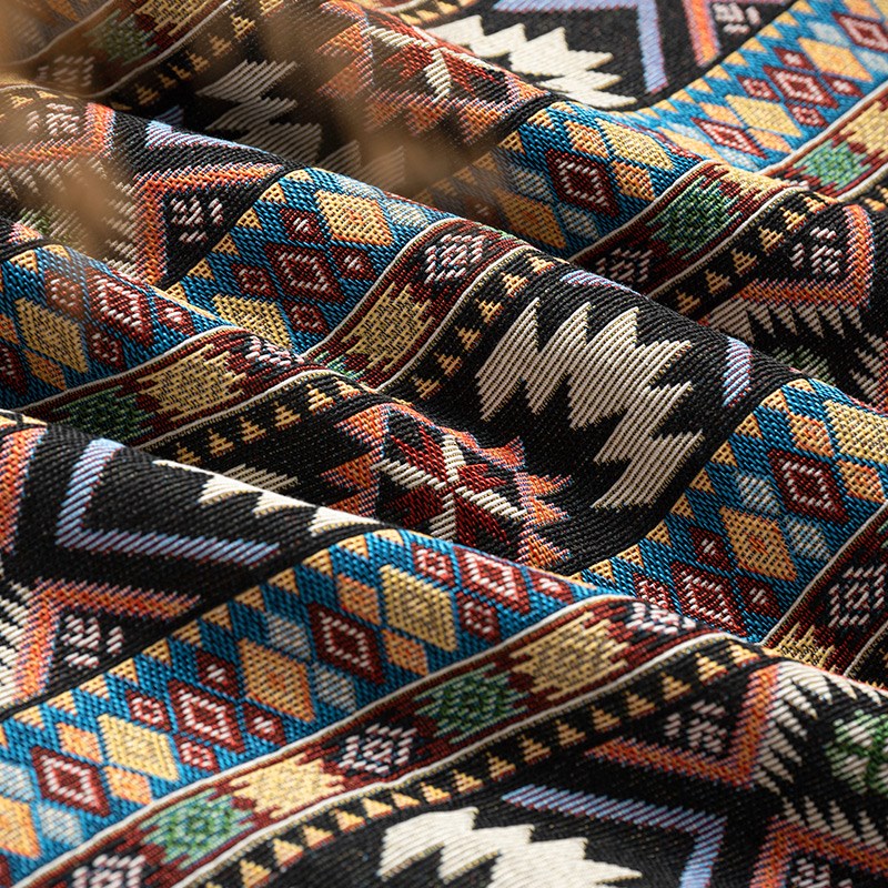 提花布料面料沙发布手工自己做A桌布抱枕门帘沙发套碎花布料民族