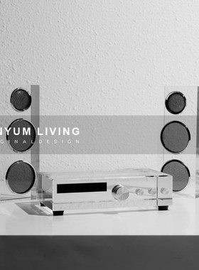 简约售楼处样板房间轻奢u家居客厅复古水晶音响模型装饰品摆件