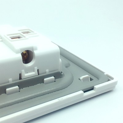 菲尔泰118型老款家用插座两位1z0A三三6孔墙壁暗装面板雅白长方形