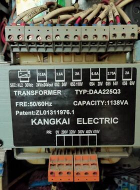 电梯配件康开同参数TYP：DAA225Q3控制柜变压器西子控制器全新