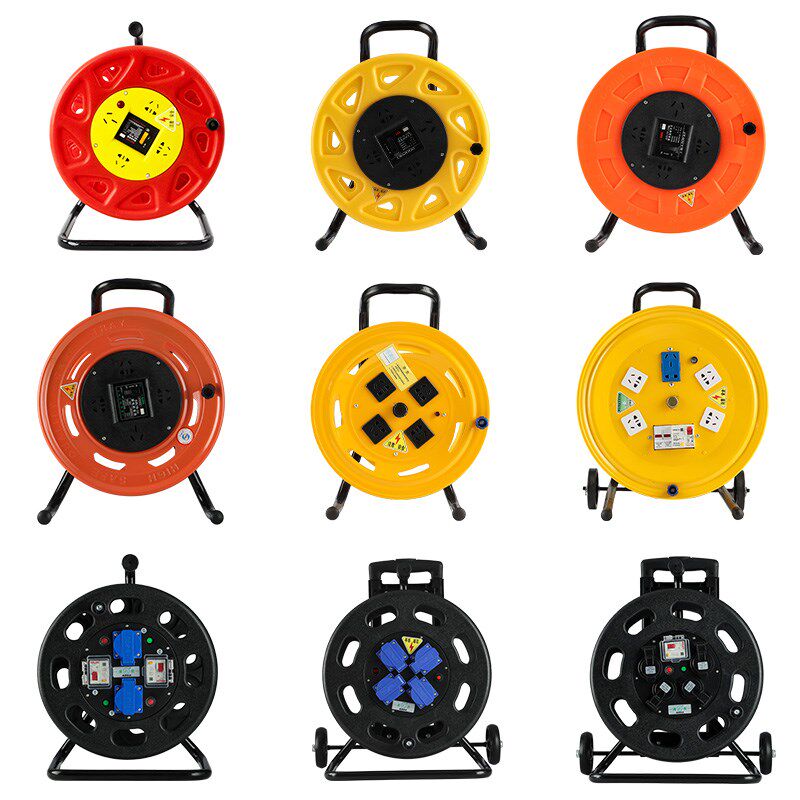 移动线盘220V/38p0V工业级电缆盘 移动卷线盘收线神器手摇线缆盘