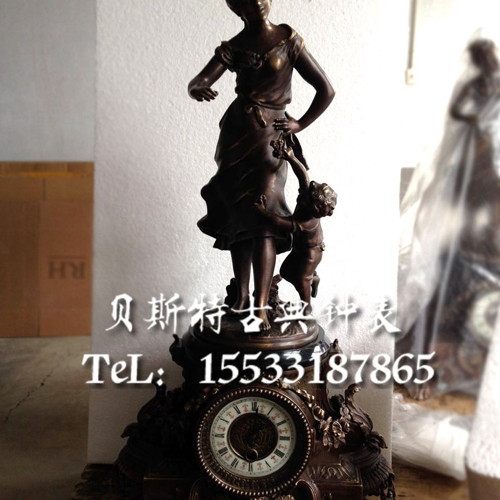 全铜机械座钟|老式上弦钟表|仿古做旧仿古懂钟|古典台式欧式钟表