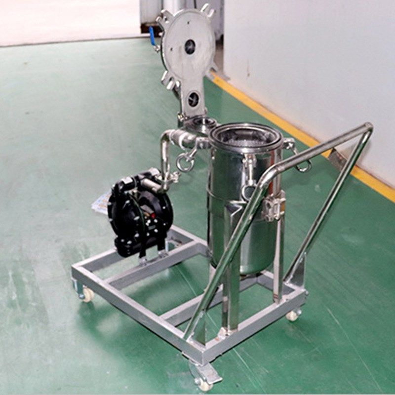 不锈钢过滤器厂家 多功能u移动袋式过滤器 乳胶漆袋式过滤机可定